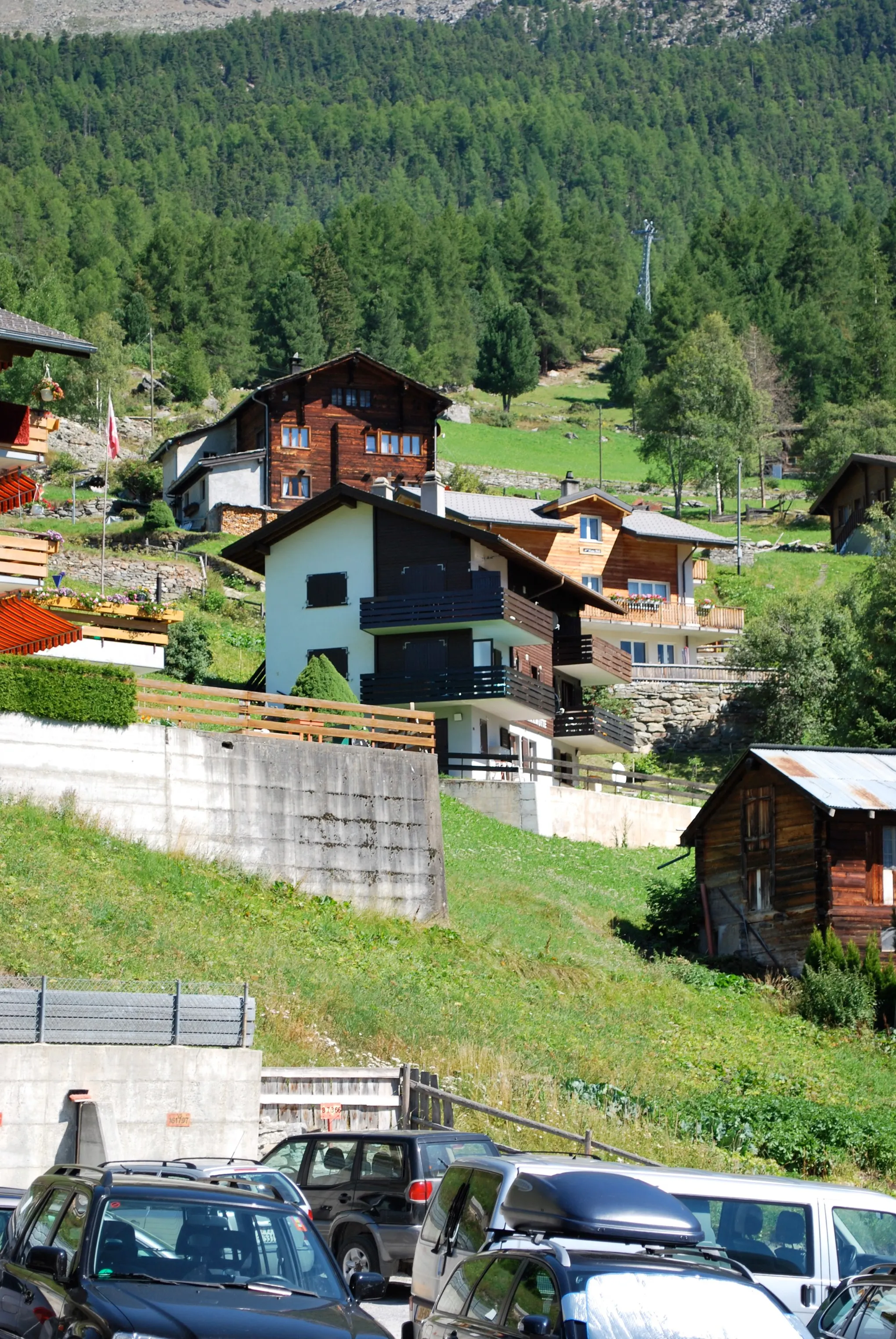 Bergpanorama Grächen, Wallis – Aussicht vom Chalet La Marmotte