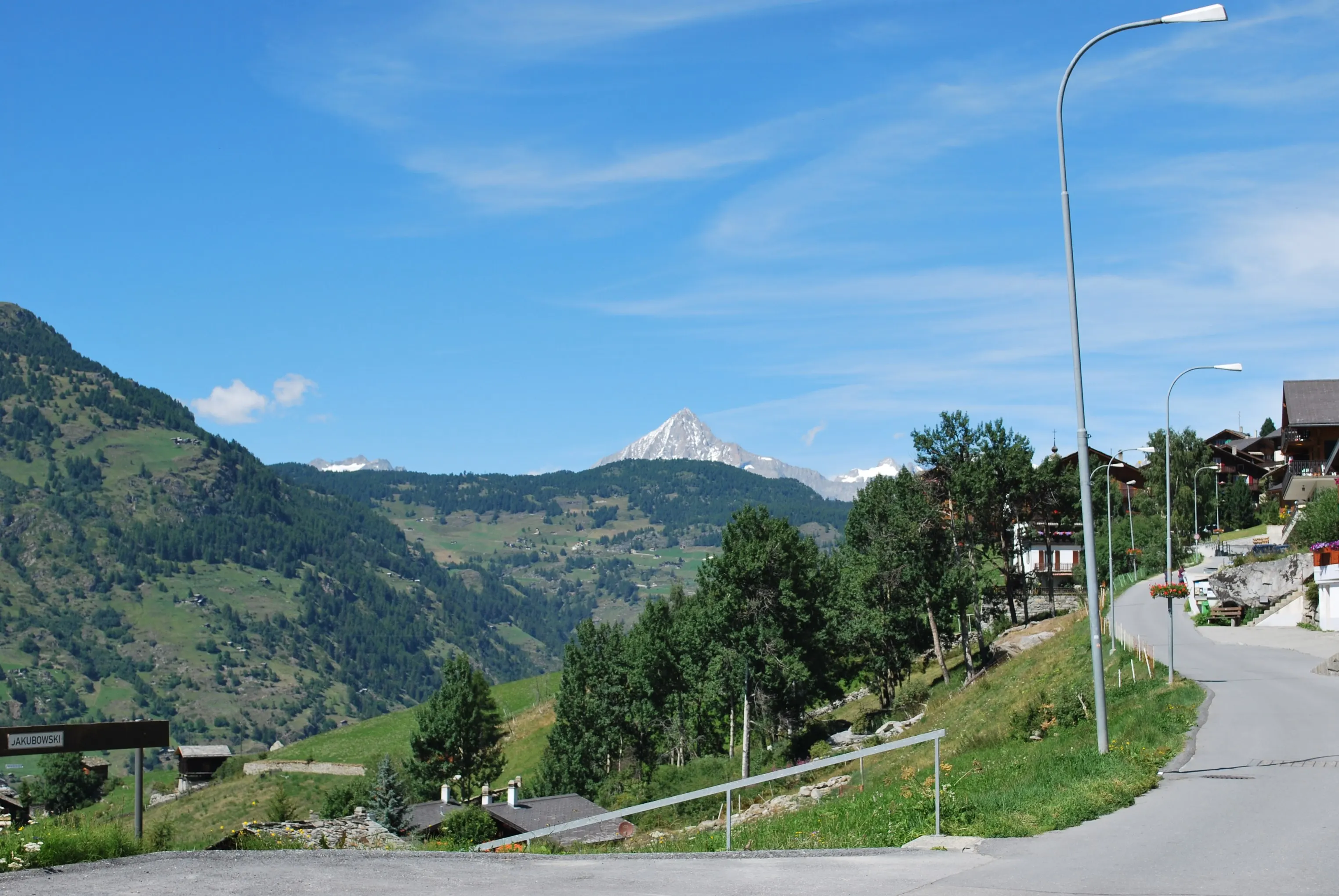 Bergpanorama Grächen, Wallis – Aussicht vom Chalet La Marmotte